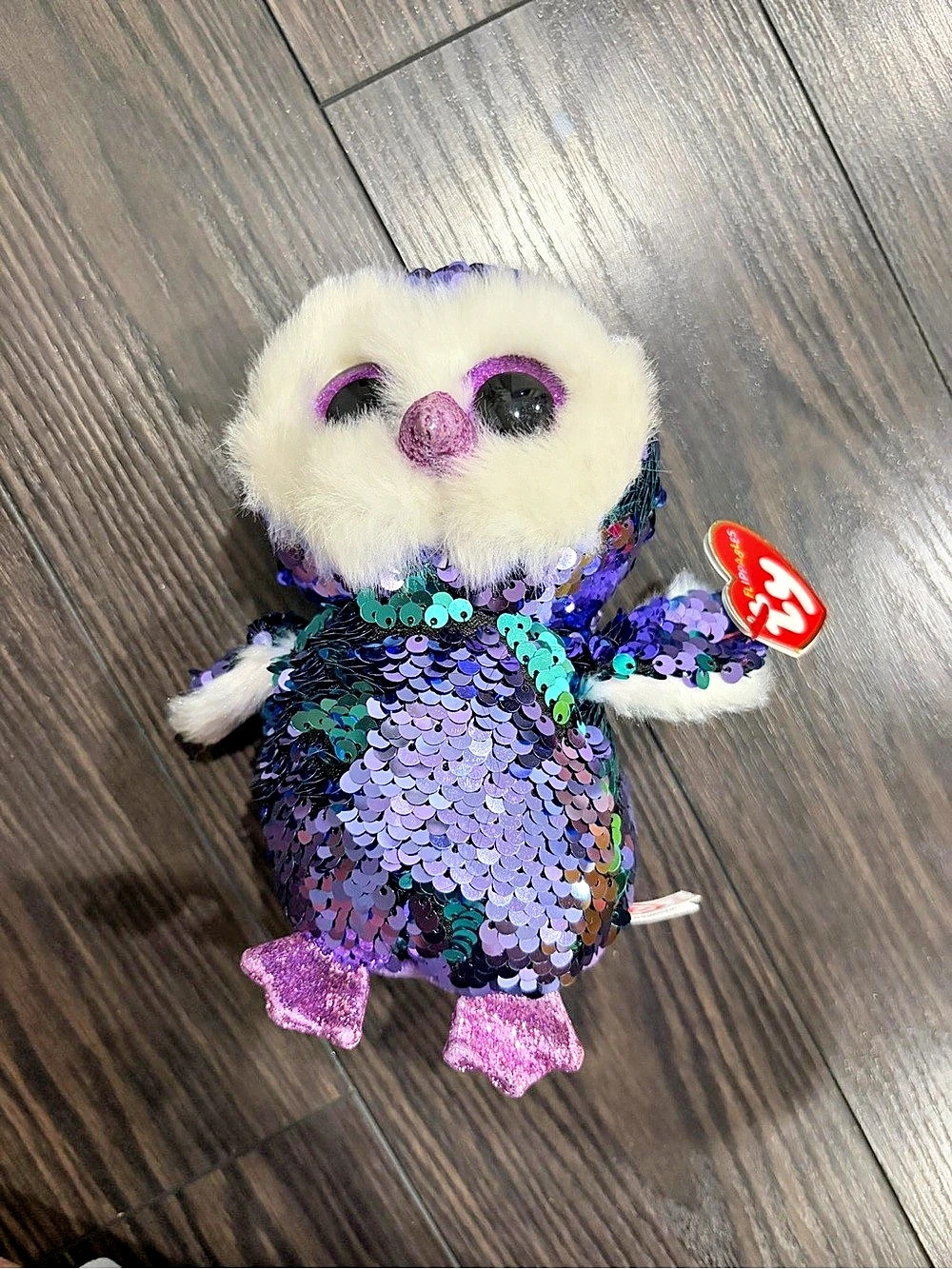 Ty Moonlight the Owl (Flippables) Sequin Owl Plush